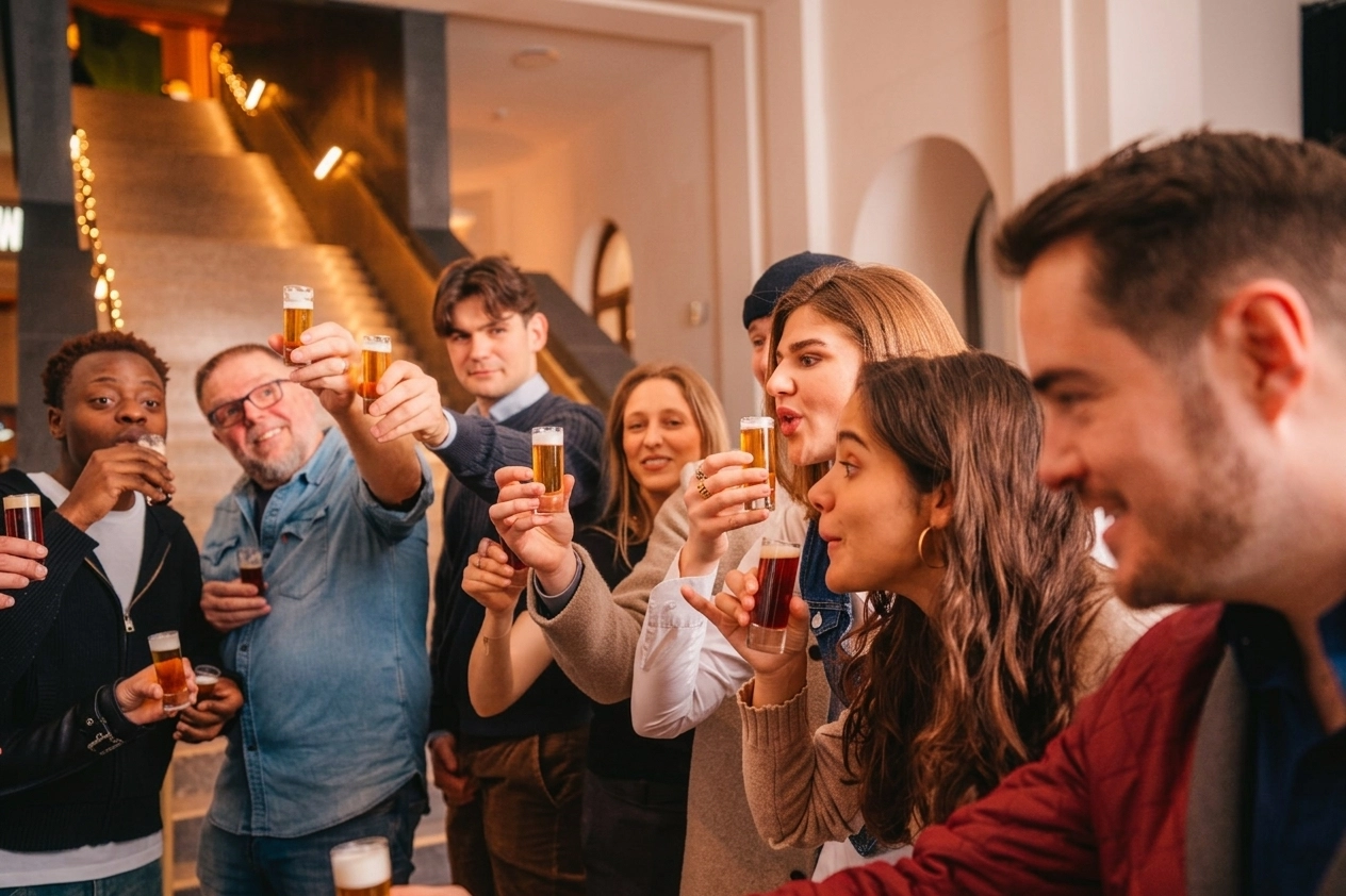 Toasting with Belgian beers
